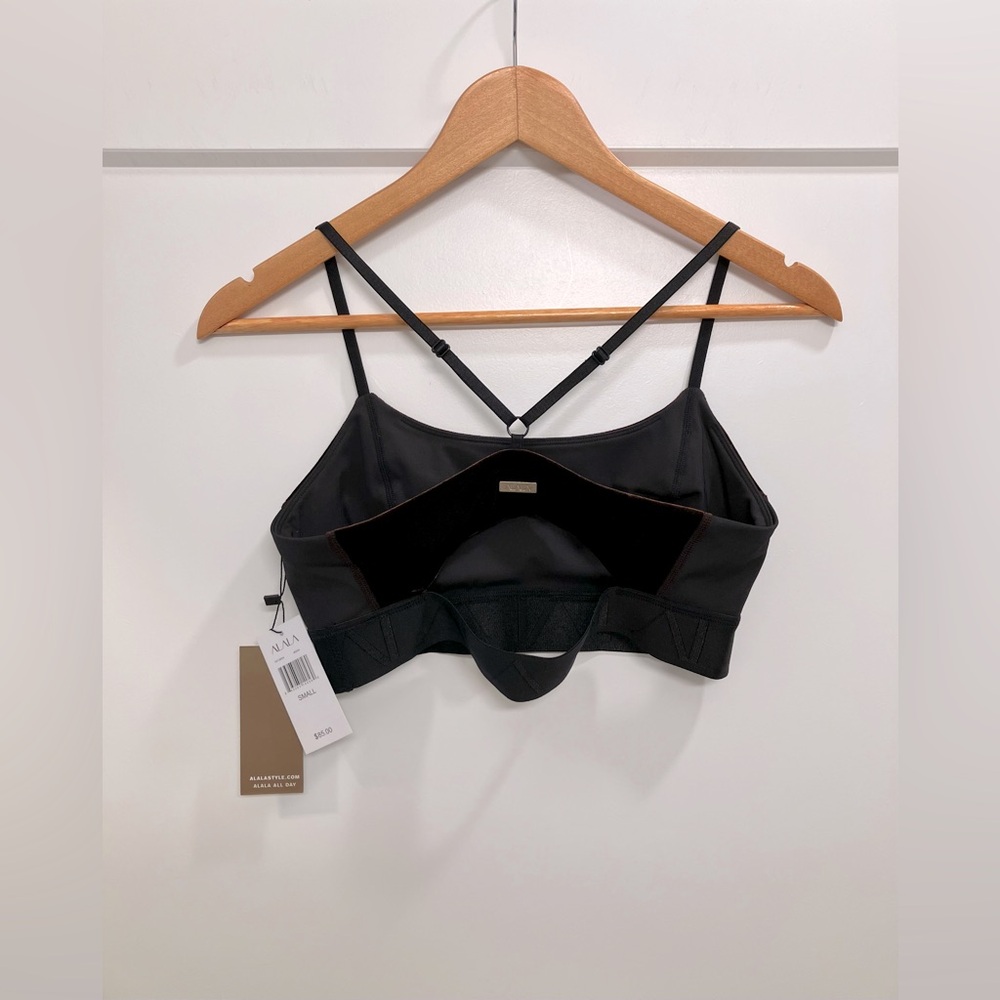Alala x Revolve NWT Velvet Bra Mocha Brown Adjustable Straps Sporty Small - Picture 5 of 10